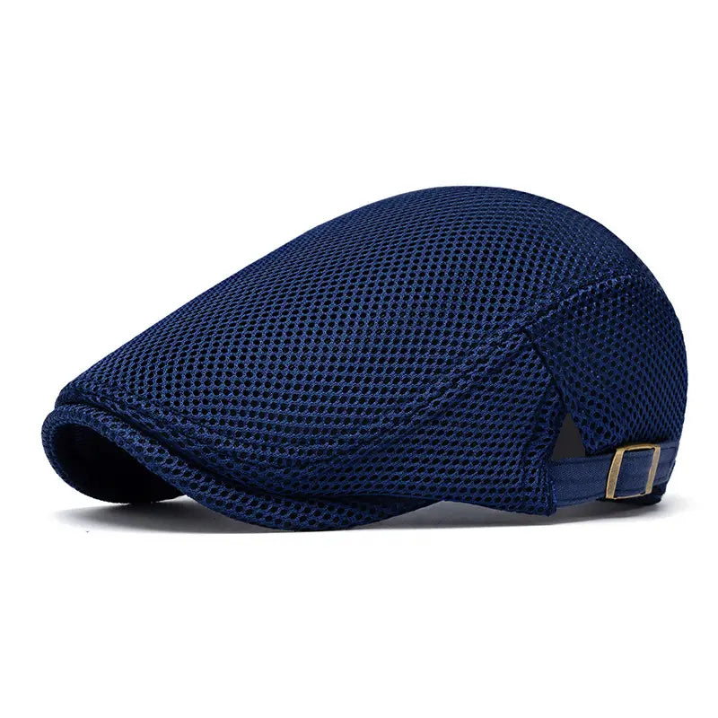 Men's Breathable Mesh Flat Cap – Adjustable Newsboy Ivy Beret Summer Hat detail view