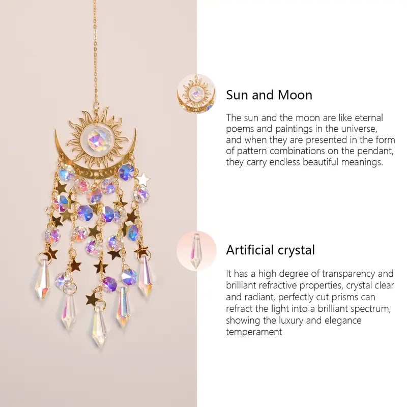 ✨Crystal Sun Catcher, lndoor Outdoor Decor for Window Bedroom Courtyard Garden☪️ detail view