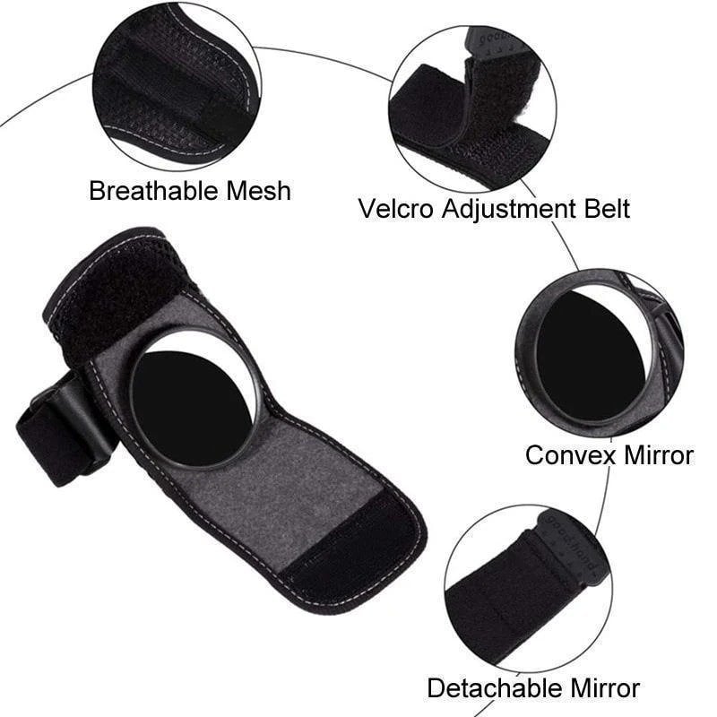 🚴Bicycle Wrist Rearview Mirror –✅  Adjustable Safety Reflector for All Riding detail view