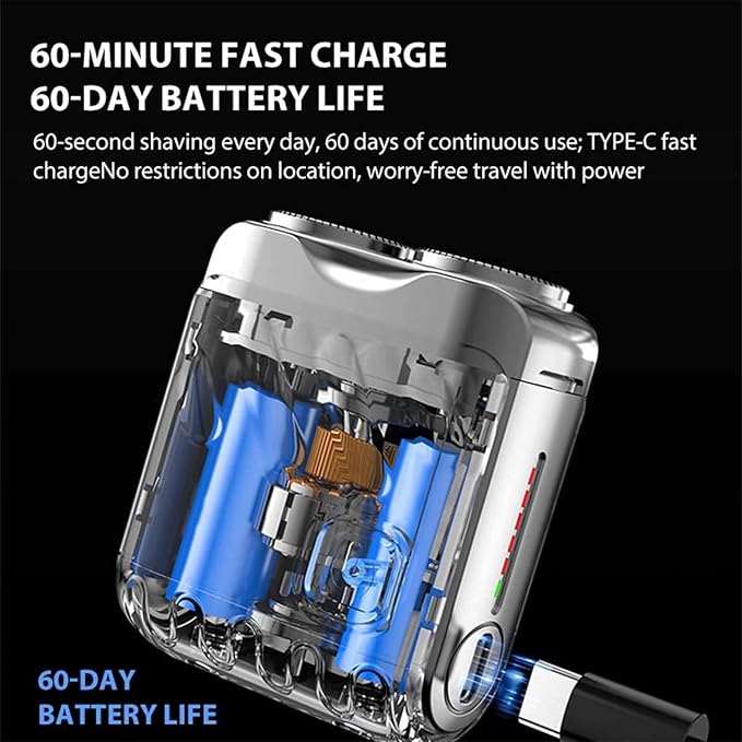 🎁Portable rotary double-ring electric shaver🎁 detail view