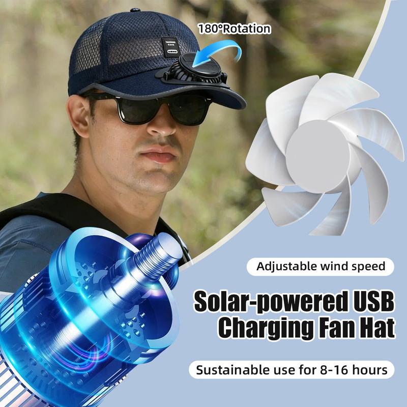 🔥HOT SALE 50% OFF🧢2026 Pro Outdoor Cooling Hat: Dual-Power Fan Cap detail view