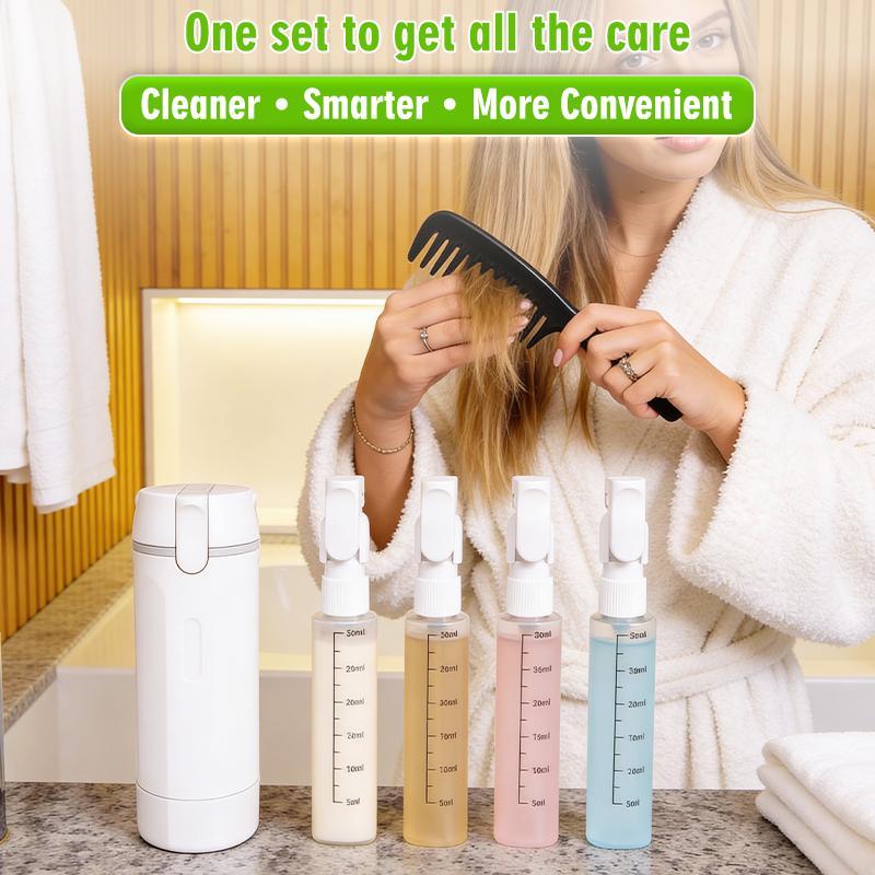 🔥4-in-1 Travel Dispenser Bottle⚡Leak-Proof Refillable Toiletry Organizer detail view