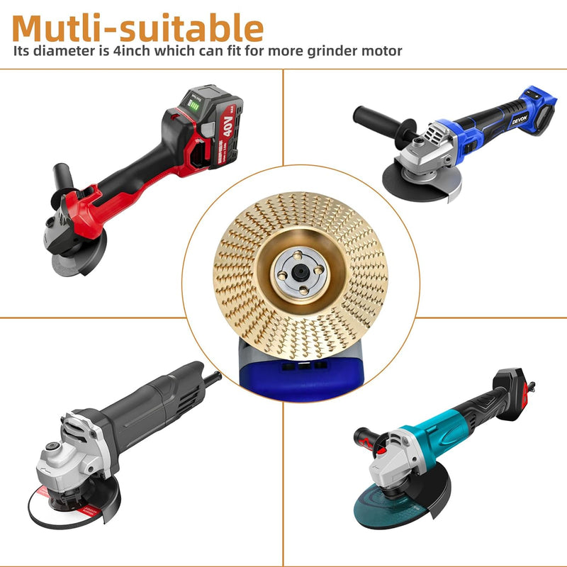Wood Carving Disc Set for Angle Grinder 3Pcs detail view