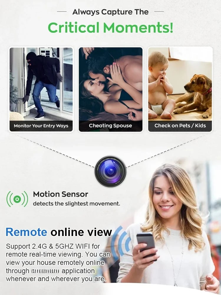 📸Mini WIFI Camera 1080P HD - Night Vision Included detail view