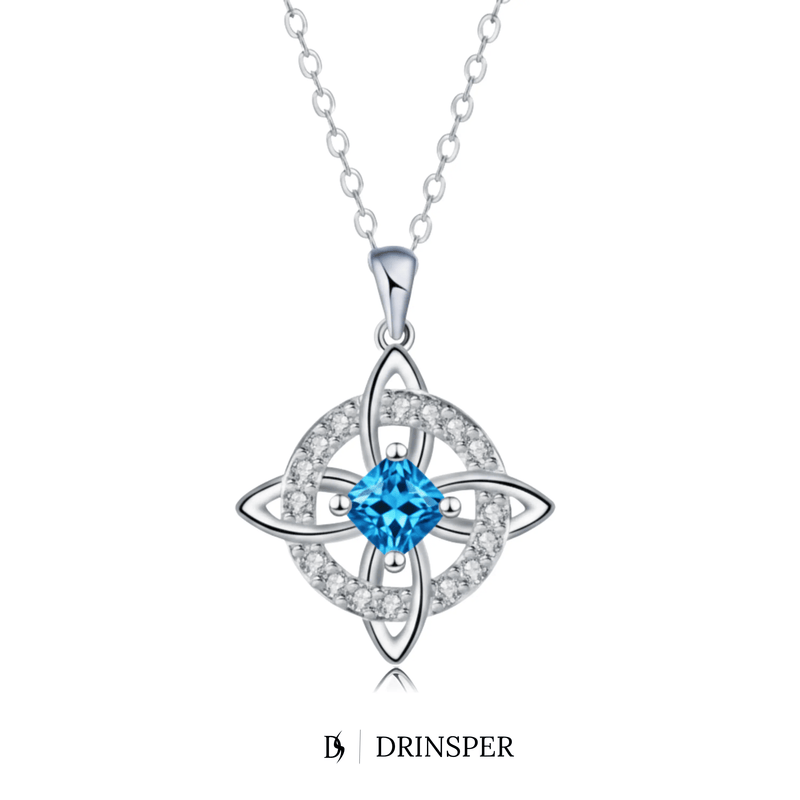 Mystical Birthstone Witches Knot Necklace – Natural Crystal🔮💞Protect Your Loved Ones detail view