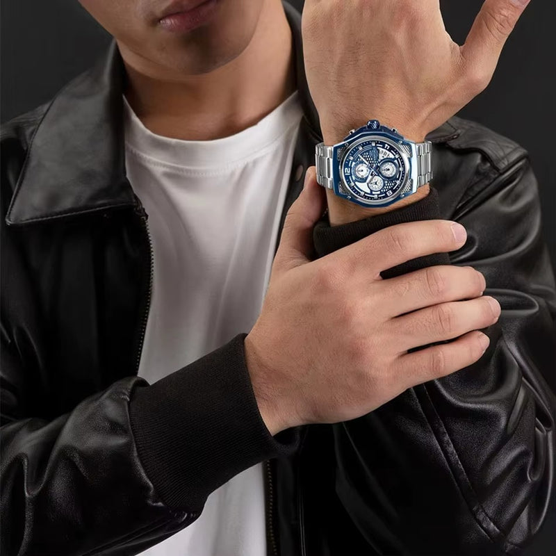 NAVIFORCE New Multi-functional Steel Band Luminous Quartz Watch detail view