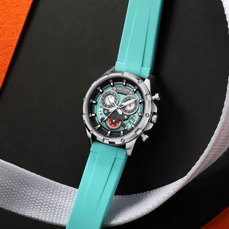 Megir Watch for Men Fashion Waterproof Chronograph Wristwatches detail view